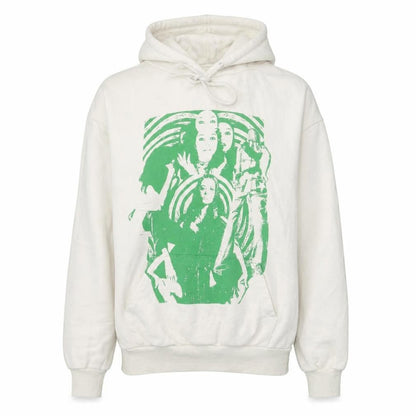 Womens UK Size XS Subdued White Pullover Hoodie