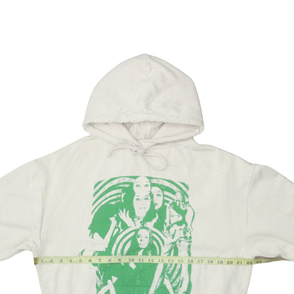 Womens UK Size XS Subdued White Pullover Hoodie