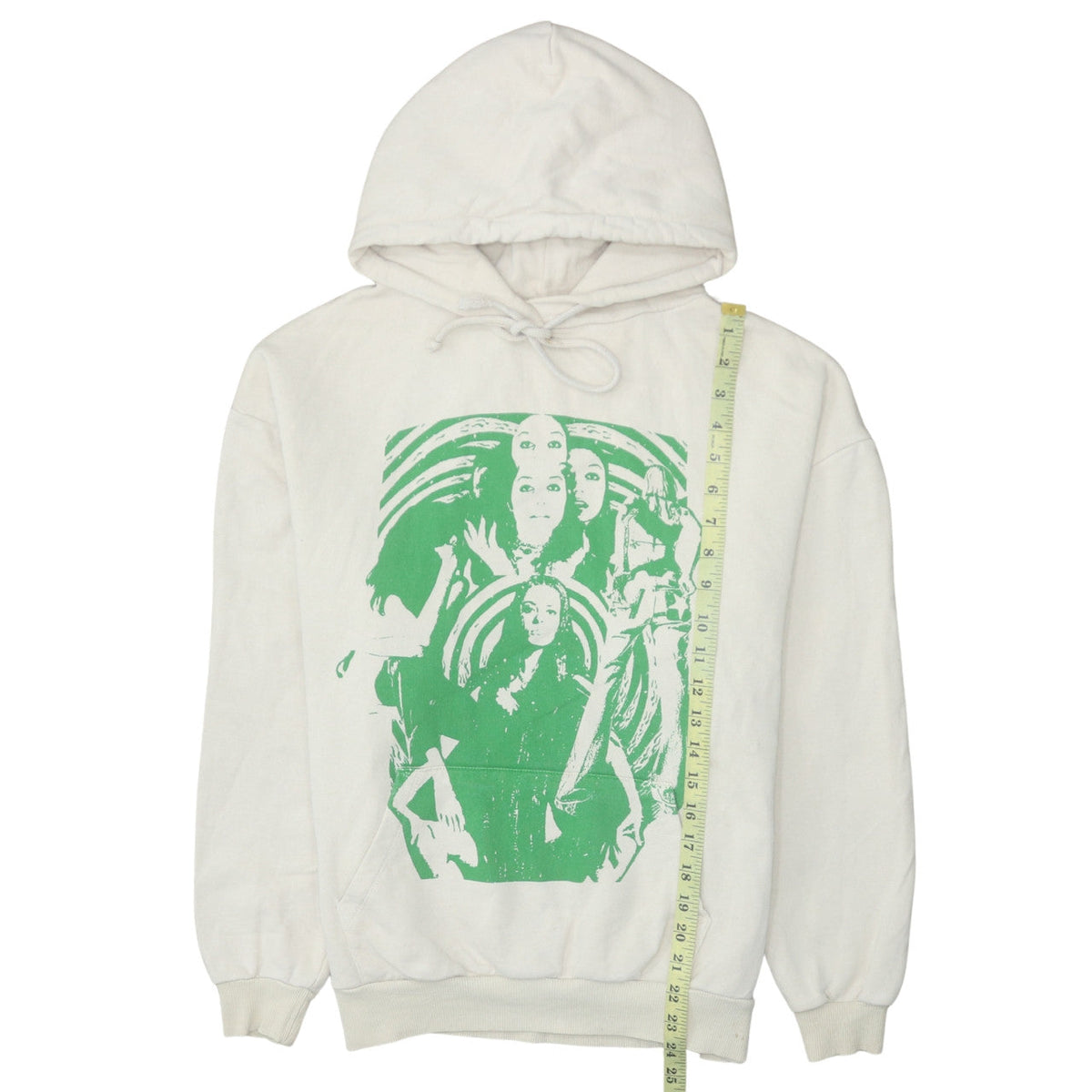 Womens UK Size XS Subdued White Pullover Hoodie