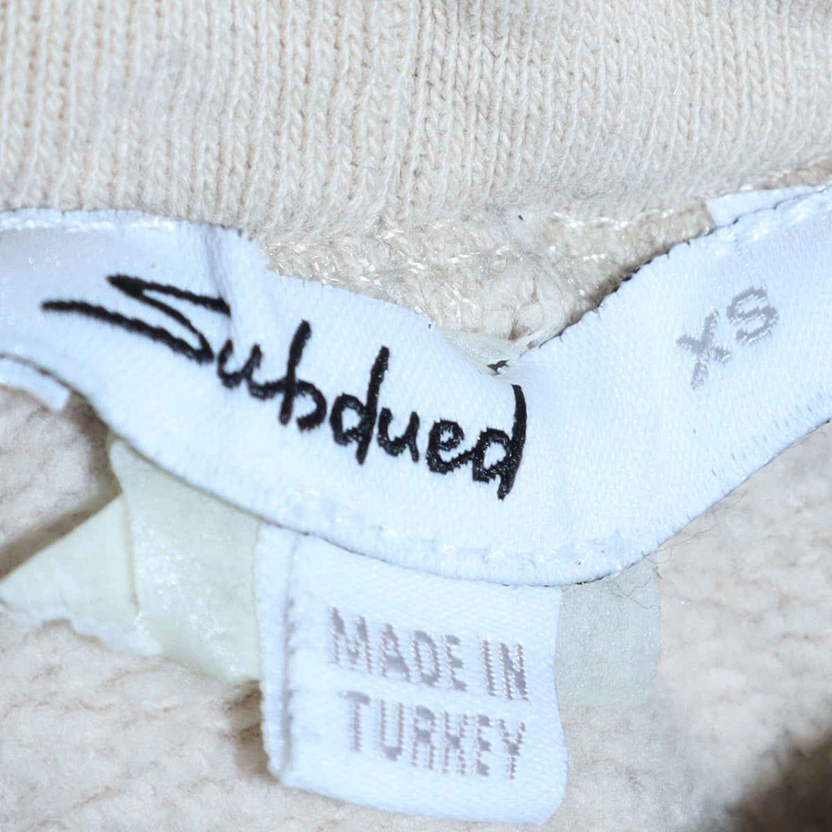 Womens UK Size XS Subdued White Pullover Hoodie