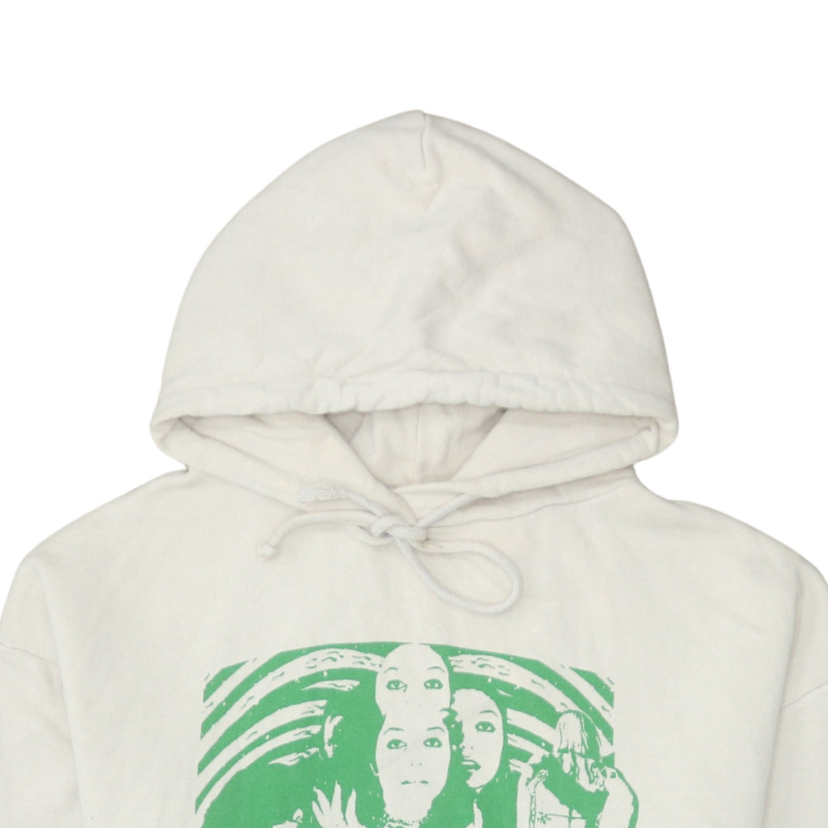 Womens UK Size XS Subdued White Pullover Hoodie
