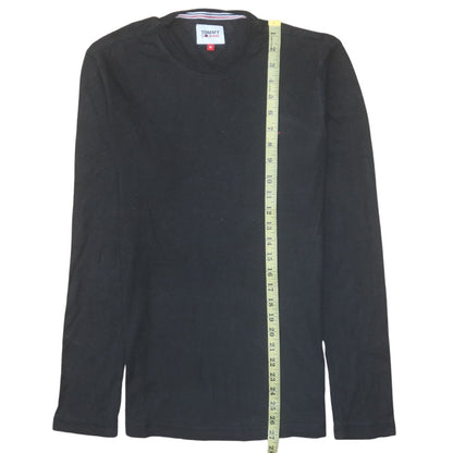 Tommy Jeans Men's Black Long Sleeve Cotton Crew Neck T-Shirt M