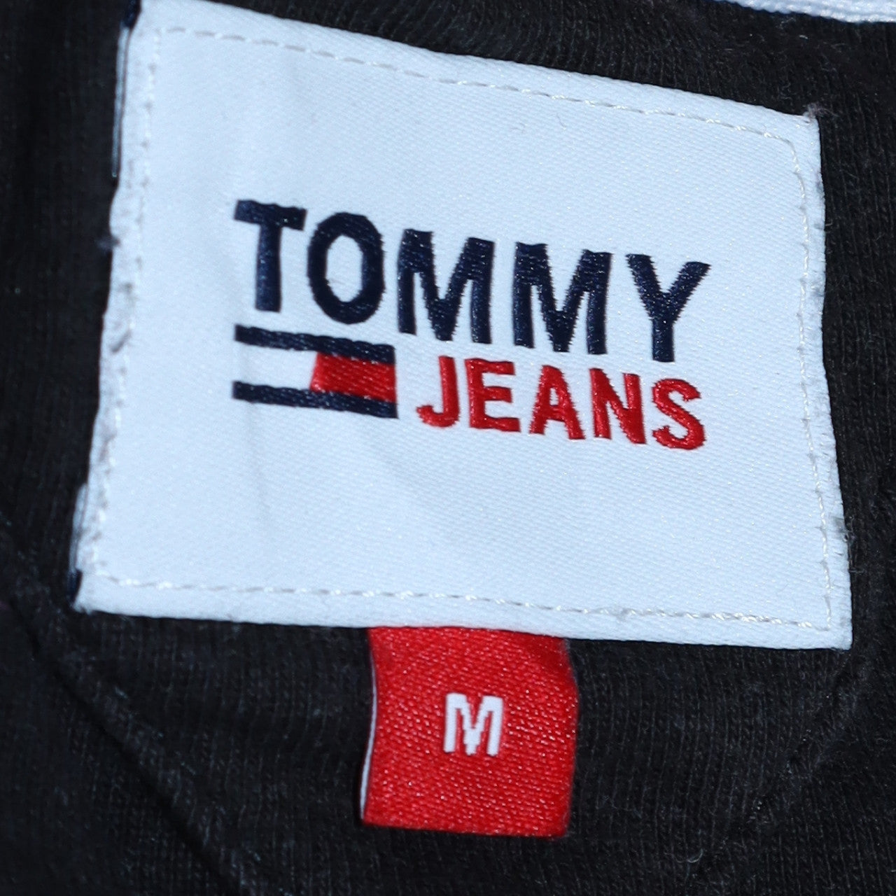 Tommy Jeans Men's Black Long Sleeve Cotton Crew Neck T-Shirt M