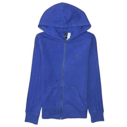 Womens UK Size XS Adidas Blue Full Zip Hoodie