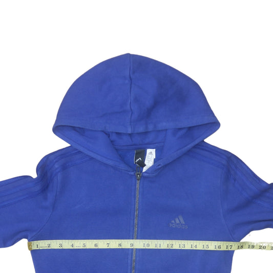 Womens UK Size XS Adidas Blue Full Zip Hoodie