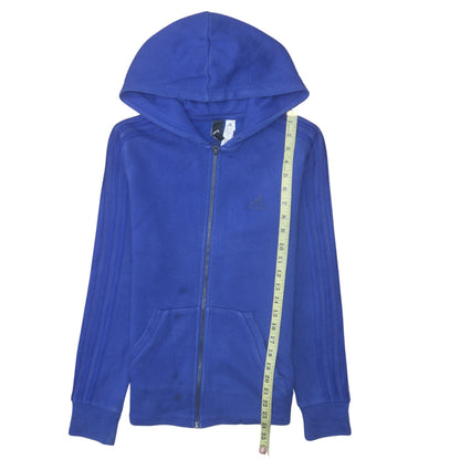 Womens UK Size XS Adidas Blue Full Zip Hoodie