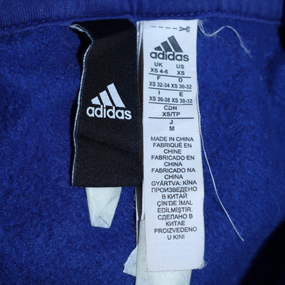 Womens UK Size XS Adidas Blue Full Zip Hoodie
