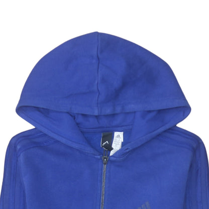 Womens UK Size XS Adidas Blue Full Zip Hoodie