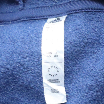 Mens UK Size 2XL Adidas Blue Pullover Hoodie