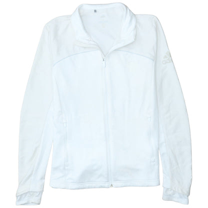 Adidas Men White Full Zip Golf Jacket Size M Lightweight Polyester