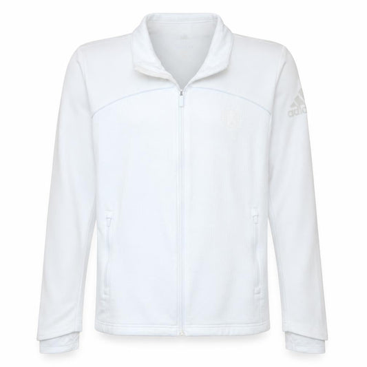Adidas Men White Full Zip Golf Jacket Size M Lightweight Polyester