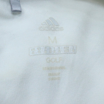 Adidas Men White Full Zip Golf Jacket Size M Lightweight Polyester