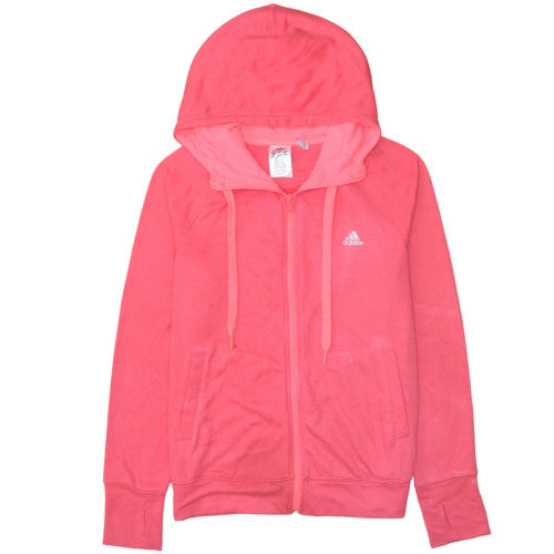 Womens UK Size 12 Adidas Pink Full Zip Hoodie