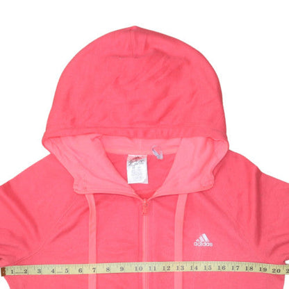Womens UK Size 12 Adidas Pink Full Zip Hoodie