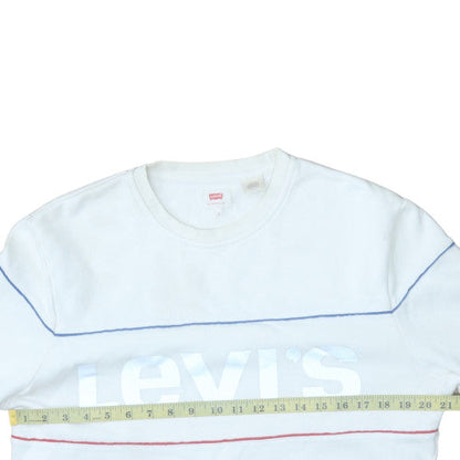 Mens UK Size M Levi's White Pullover Sweatshirt