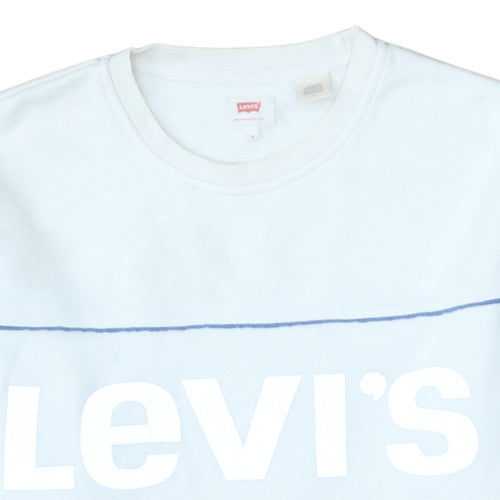 Mens UK Size M Levi's White Pullover Sweatshirt