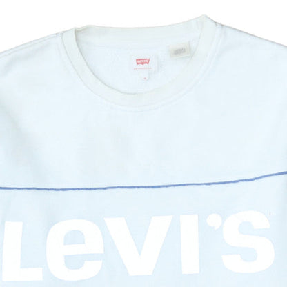 Mens UK Size M Levi's White Pullover Sweatshirt