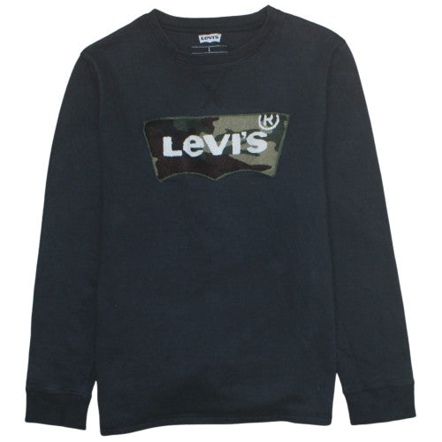 Mens UK Size L Levi's Black Pullover Sweatshirt