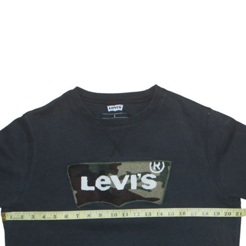Mens UK Size L Levi's Black Pullover Sweatshirt