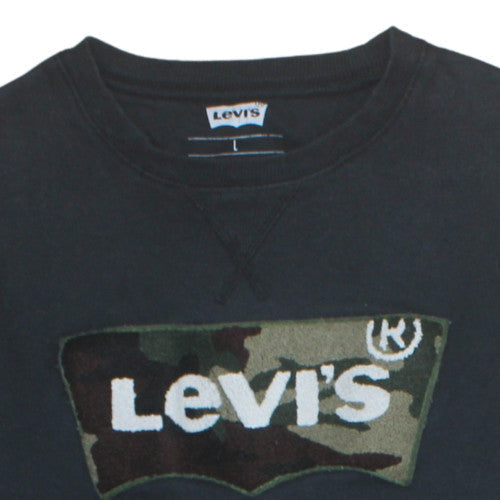 Mens UK Size L Levi's Black Pullover Sweatshirt