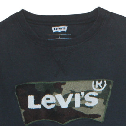 Mens UK Size L Levi's Black Pullover Sweatshirt