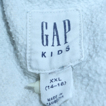GAP Boys Grey Pullover Hoodie Size 14-16 Years Fleece Logo Sweatshirt