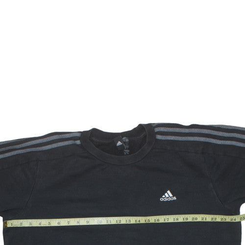 Mens UK Size L Adidas Black Pullover Sweatshirt