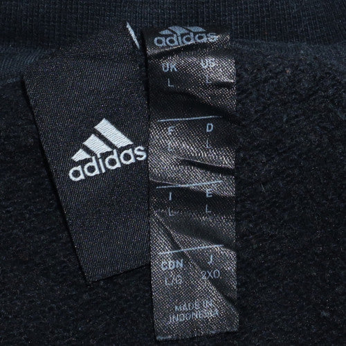 Mens UK Size L Adidas Black Pullover Sweatshirt