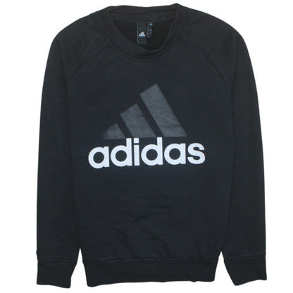 Womens UK Size M Adidas Black Pullover Sweatshirt