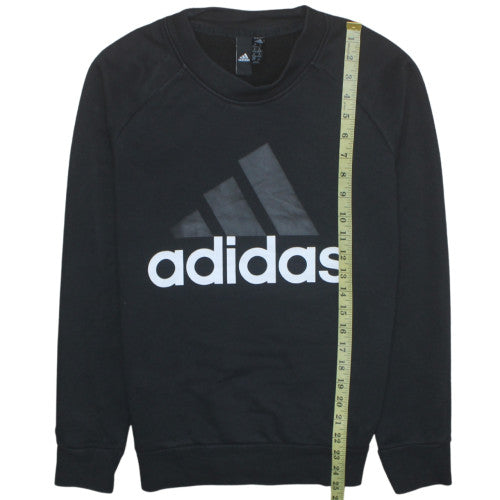 Womens UK Size M Adidas Black Pullover Sweatshirt