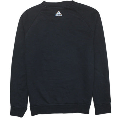 Womens UK Size M Adidas Black Pullover Sweatshirt