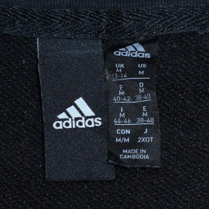 Womens UK Size M Adidas Black Pullover Sweatshirt