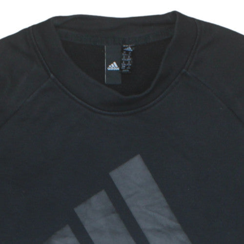 Womens UK Size M Adidas Black Pullover Sweatshirt