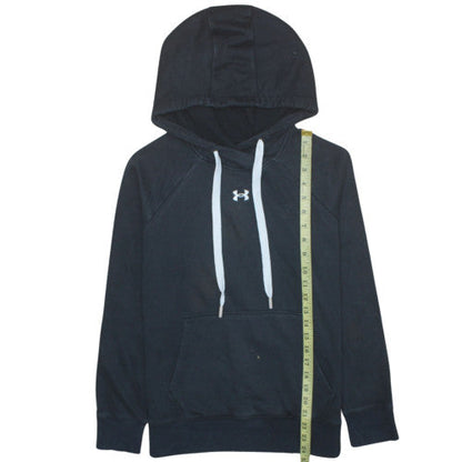 Womens UK Size XS Under Armour Black Pullover Hoodie