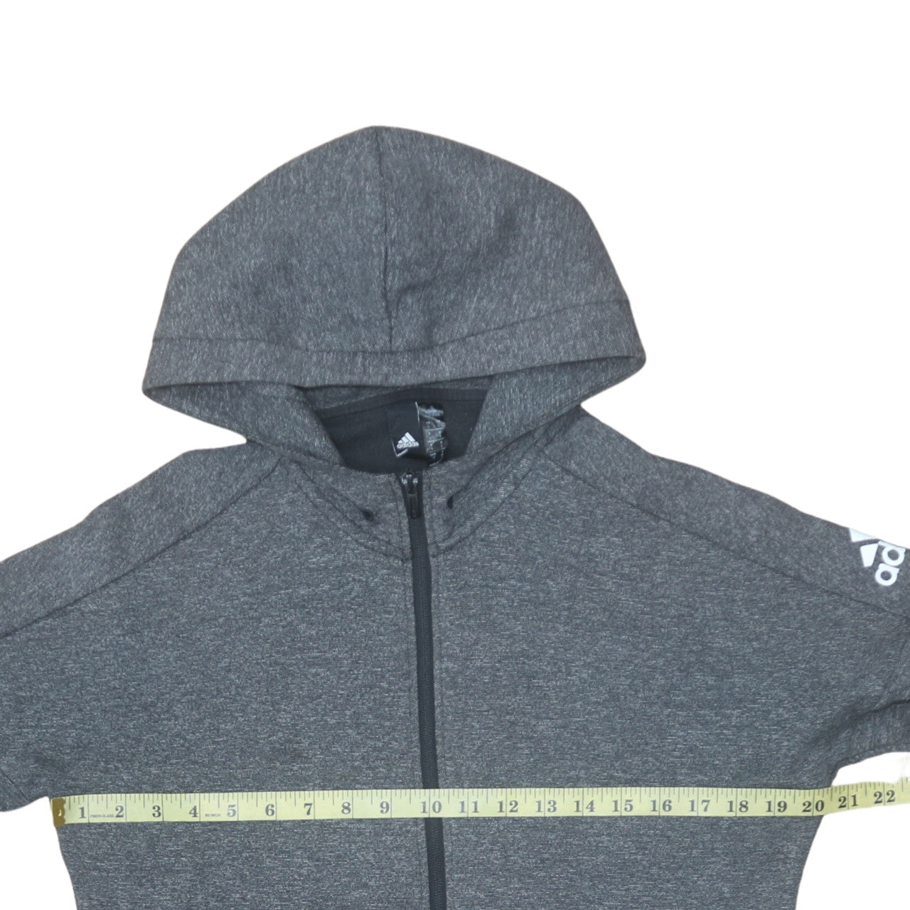 Mens UK Size S Adidas Grey Full Zip Hoodie