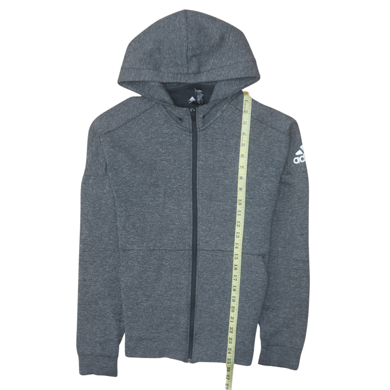Mens UK Size S Adidas Grey Full Zip Hoodie