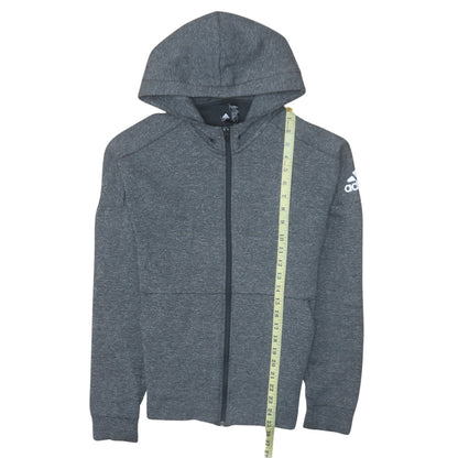 Mens UK Size S Adidas Grey Full Zip Hoodie