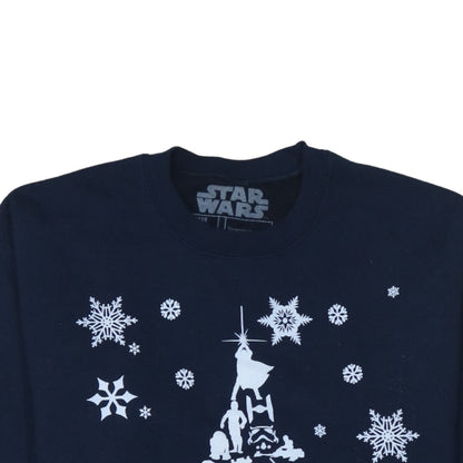 Womens UK Size M Star Wars Blue Pullover Sweatshirt