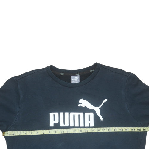 Mens UK Size L Puma Black Pullover Sweatshirt