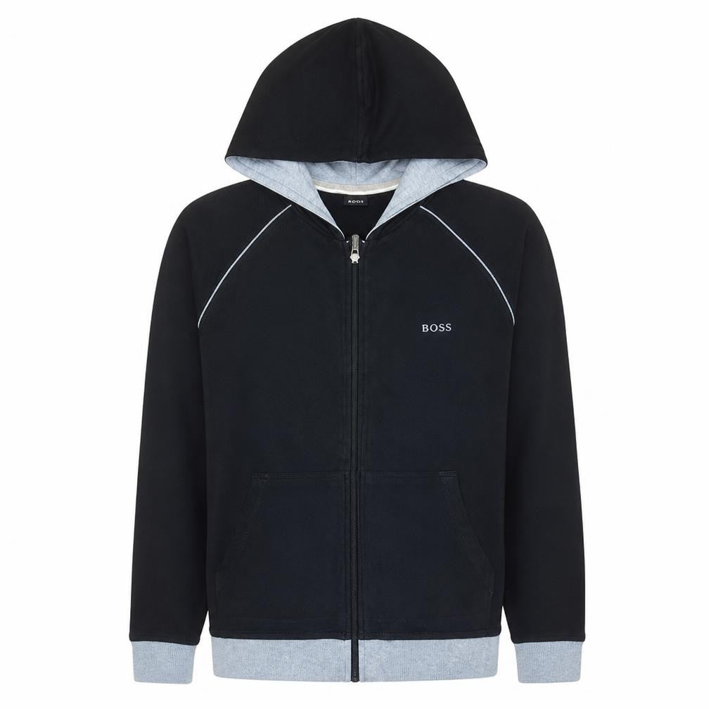 Mens UK Size S BOSS Black Full Zip Hoodie