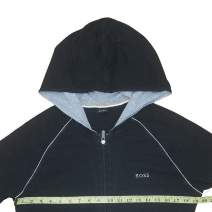 Mens UK Size S BOSS Black Full Zip Hoodie
