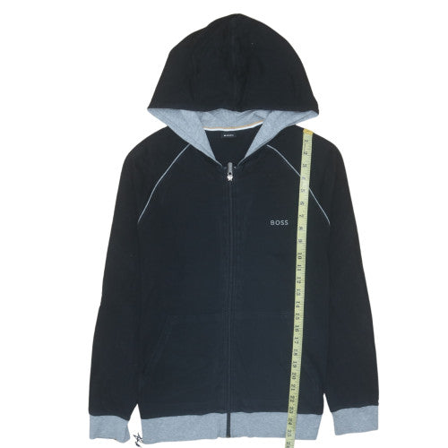 Mens UK Size S BOSS Black Full Zip Hoodie