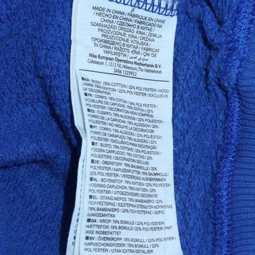 Mens UK Size S Nike Blue Full Zip Hoodie