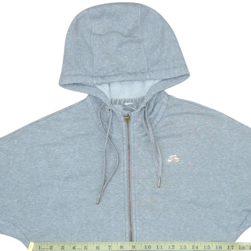 Womens UK Size M Nike Grey Full Zip Hoodie