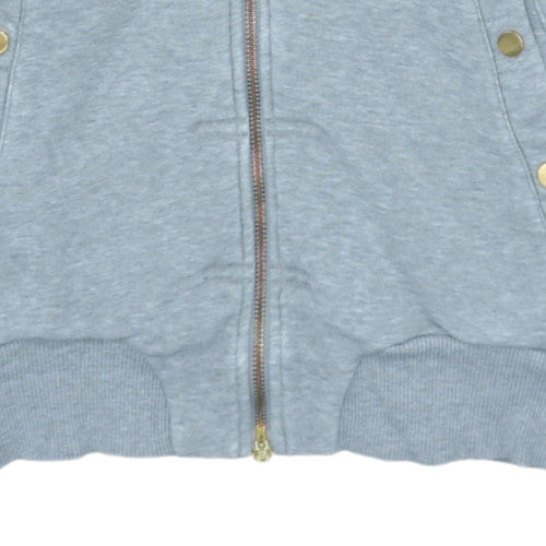 Womens UK Size M Nike Grey Full Zip Hoodie