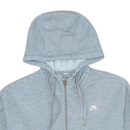 Womens UK Size M Nike Grey Full Zip Hoodie