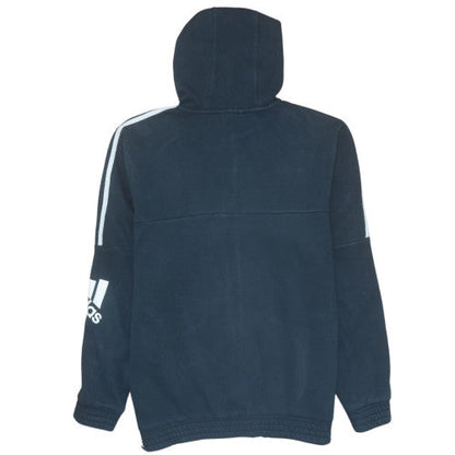 Mens UK Size M Adidas Blue Full Zip Hoodie