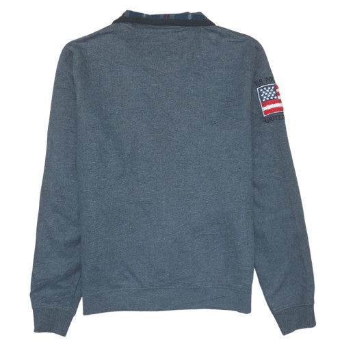 Mens UK Size M U.S. Polo Assn. Grey Full Zip Hoodie
