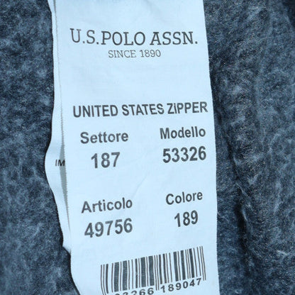 Mens UK Size M U.S. Polo Assn. Grey Full Zip Hoodie
