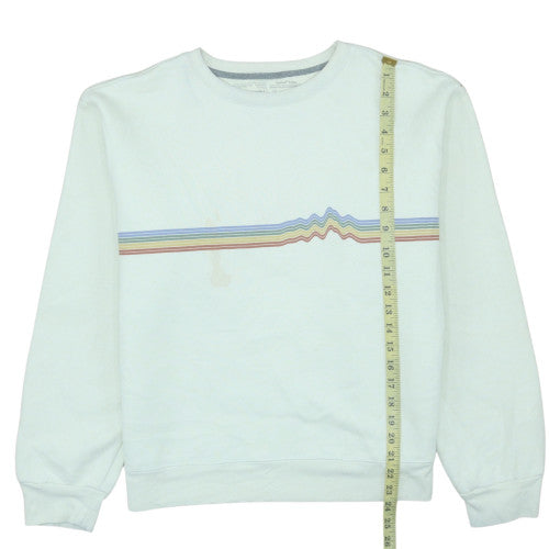 Mens UK Size L Patagonia White Pullover Sweatshirt